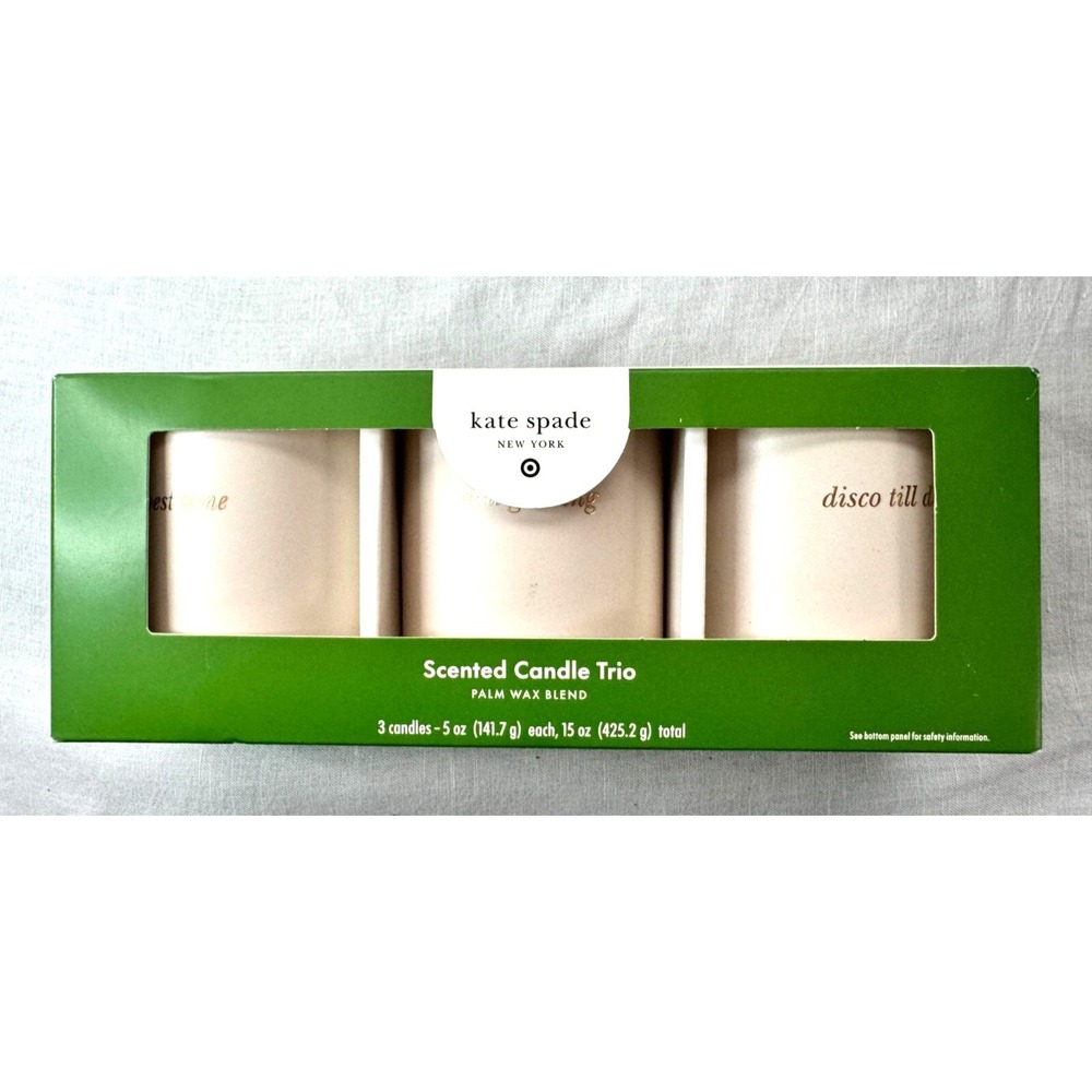 Kate Spade x Target Scented Candle 3 Pack New In Box #928